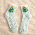 Anti -Slip -warme Fuzzy Chunky Fleece Slipper Socken